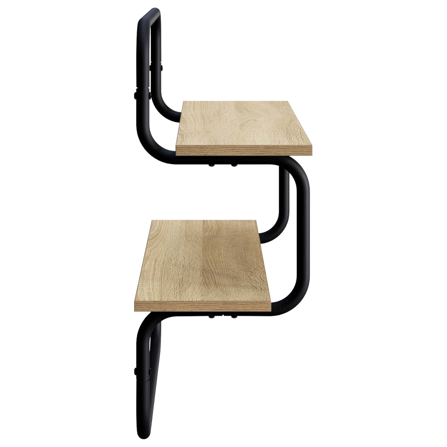vidaXL Ράφι τοίχου 2 επιπέδων Sonoma Δρυς 40 x 24,5 x 61 εκ