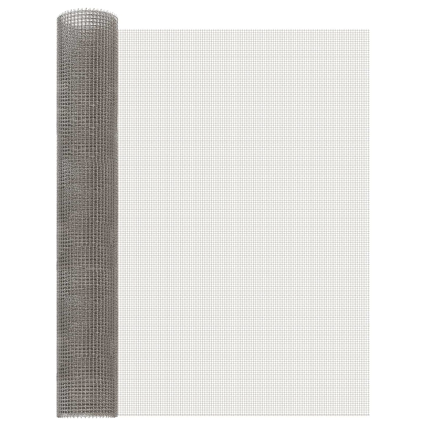 vidaXL Πλέγμα Οθόνης 80 x 500 cm 3 Mesh Ανοξείδωτο Ατσάλι 201 Ασημί