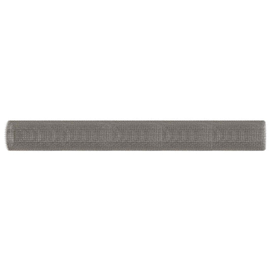 vidaXL Πλέγμα Οθόνης 100 x 500 cm 3 Mesh Ανοξείδωτο Ατσάλι 201 Ασημί