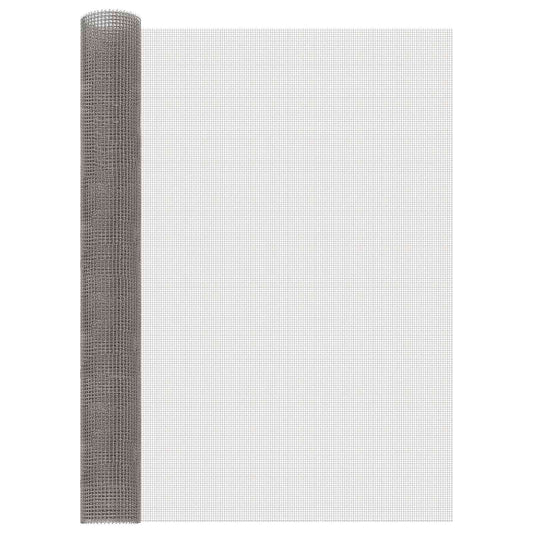 vidaXL Πλέγμα Οθόνης 100 x 1000 cm 3 Mesh Ανοξείδωτο Ατσάλι 201 Ασημί