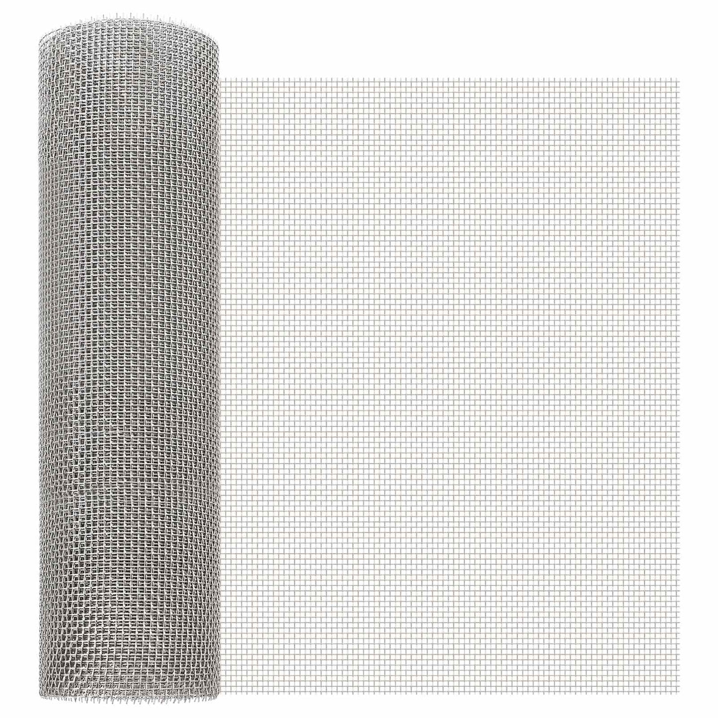 vidaXL Πλέγμα Οθόνης 40 x 200 cm 6 Mesh Ανοξείδωτο Ατσάλι 201 Ασημί