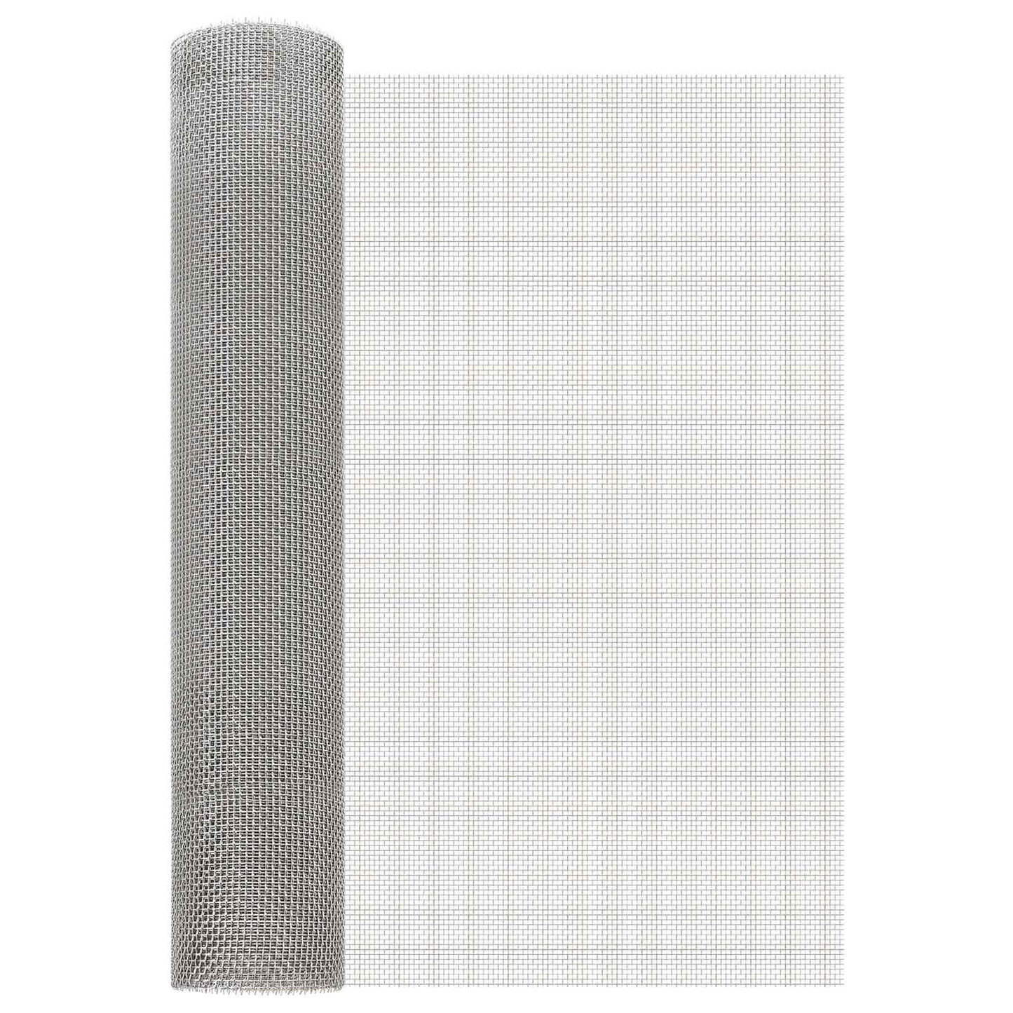 vidaXL Πλέγμα Οθόνης 60 x 500 cm 6 Mesh Ανοξείδωτο Ατσάλι 201 Ασημί