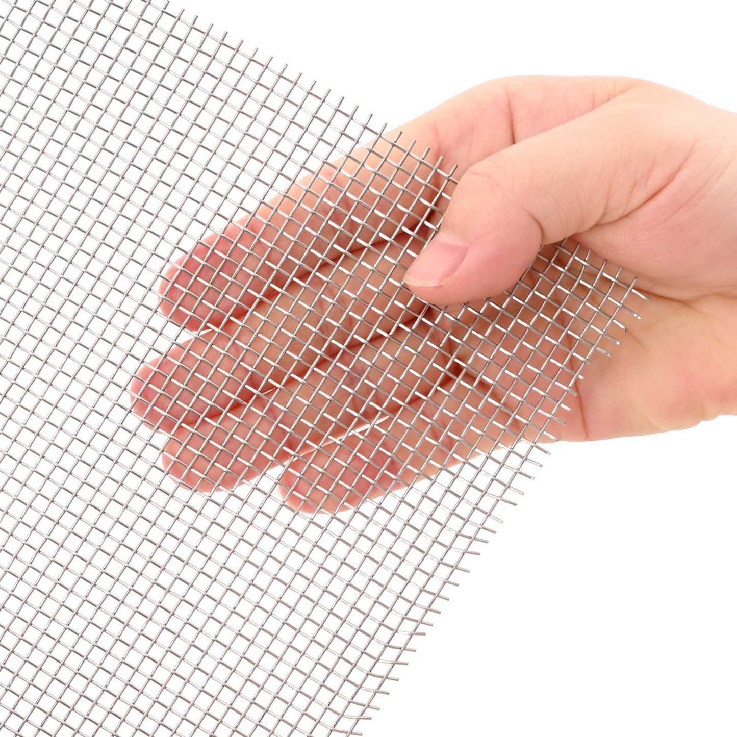 vidaXL Πλέγμα Οθόνης 60 x 200 cm 8 Mesh Ανοξείδωτο Ατσάλι 201 Ασημί