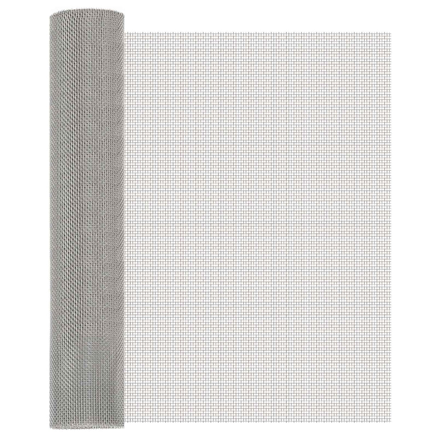 vidaXL Πλέγμα Οθόνης 60 x 200 cm 8 Mesh Ανοξείδωτο Ατσάλι 201 Ασημί