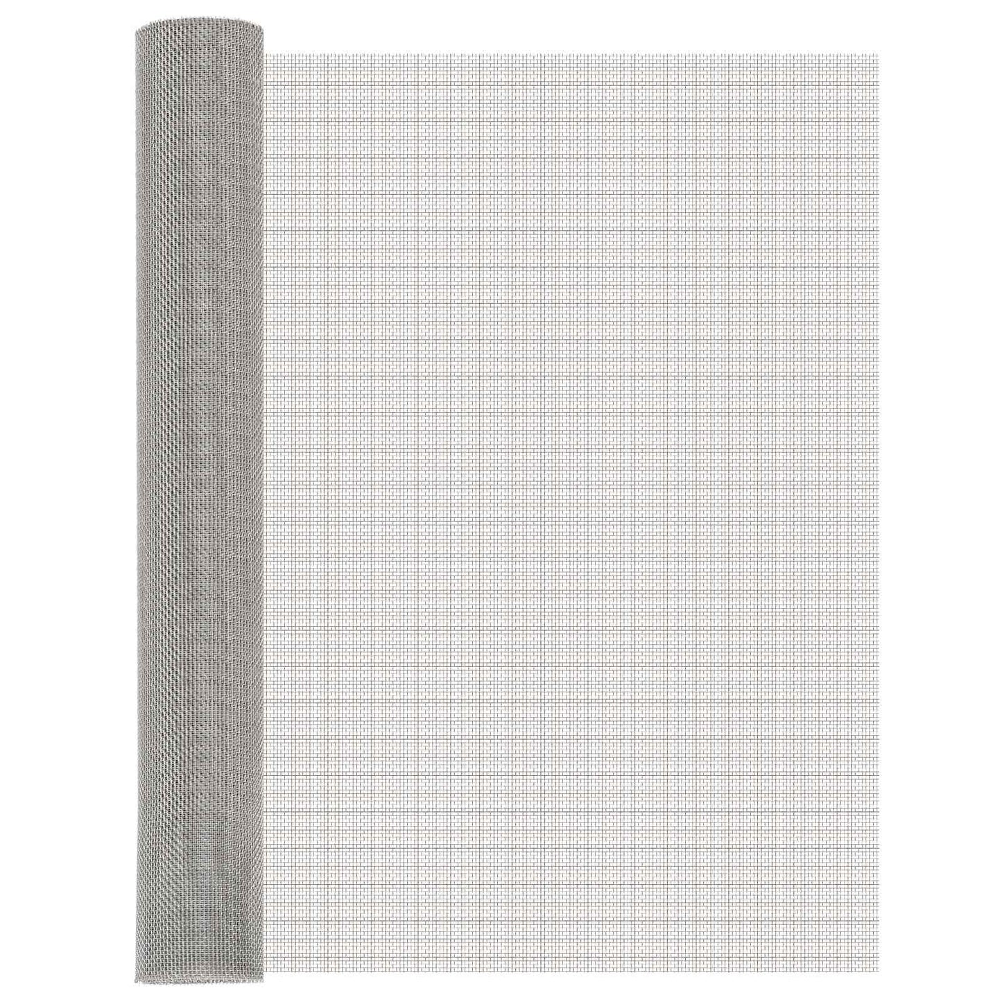 vidaXL Πλέγμα Οθόνης 80 x 1000 cm 8 Mesh Ανοξείδωτο Ατσάλι 201 Ασημί