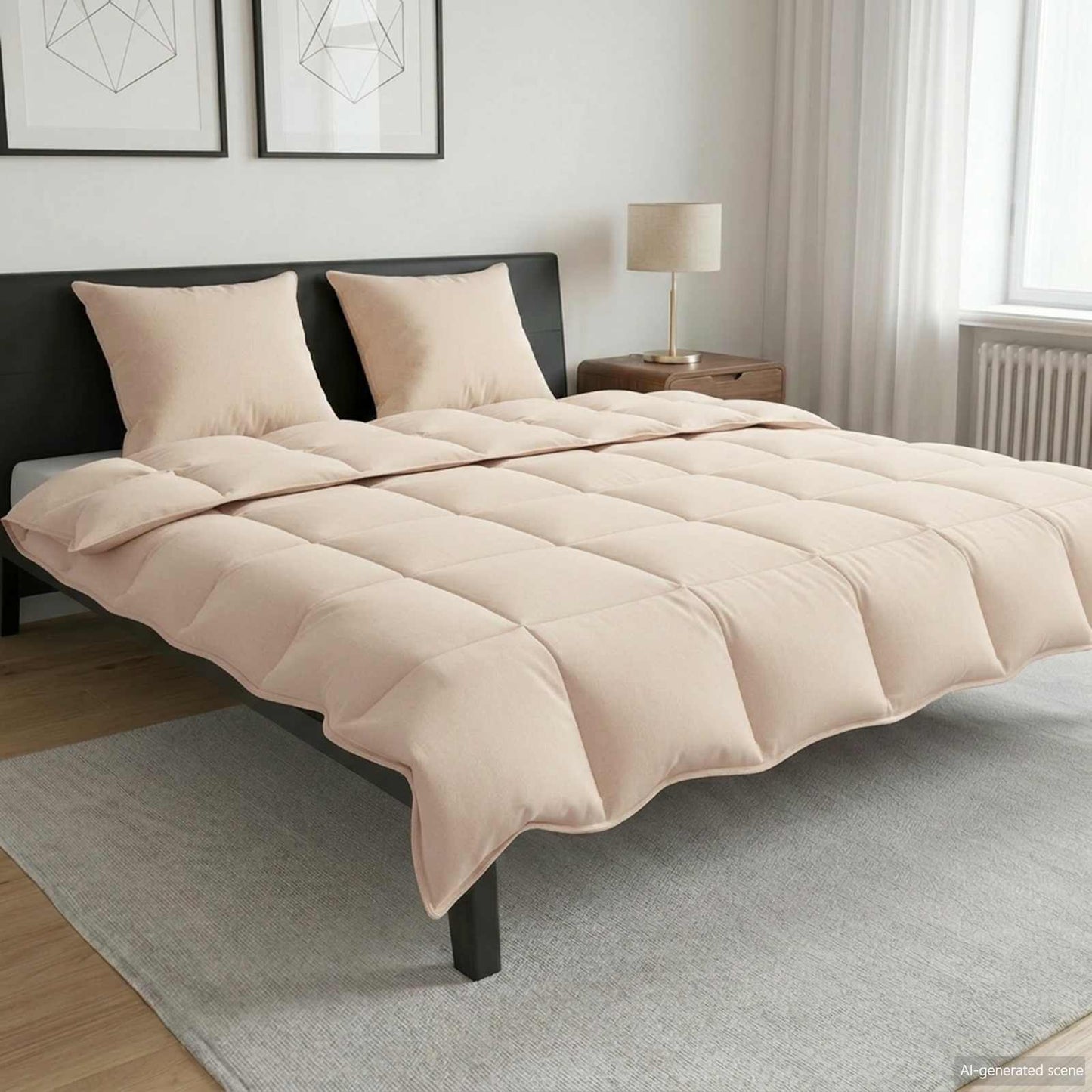 vidaXL Κουβέρτα ολόκληρου του χρόνου Μπεζ 220 x 240 cm