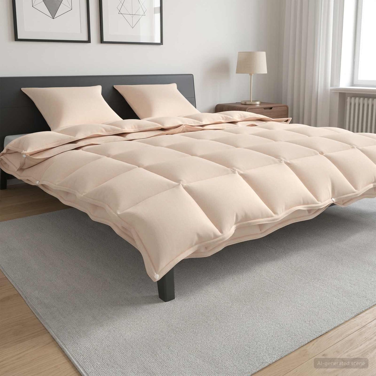 vidaXL Πάπλωμα 240 x 220 cm Όλες οι εποχές 150 gsm + 250 gsm