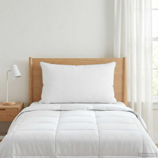 vidaXL Μαξιλάρι Λευκό 40 x 60 cm Ίνες μπαμπού