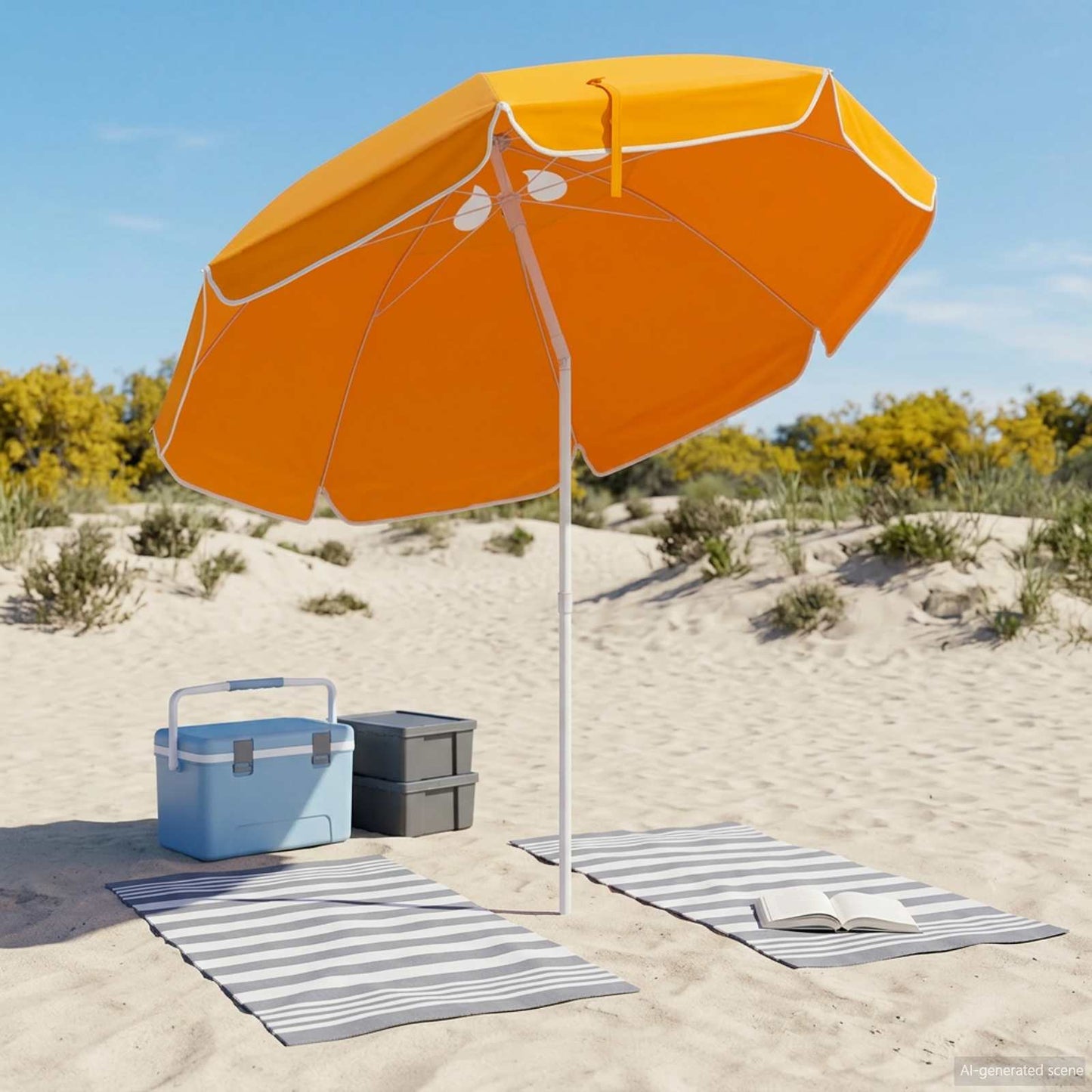 vidaXL Ομπρέλα Κήπου 160 cm 170T πολυεστέρας Πορτοκαλί