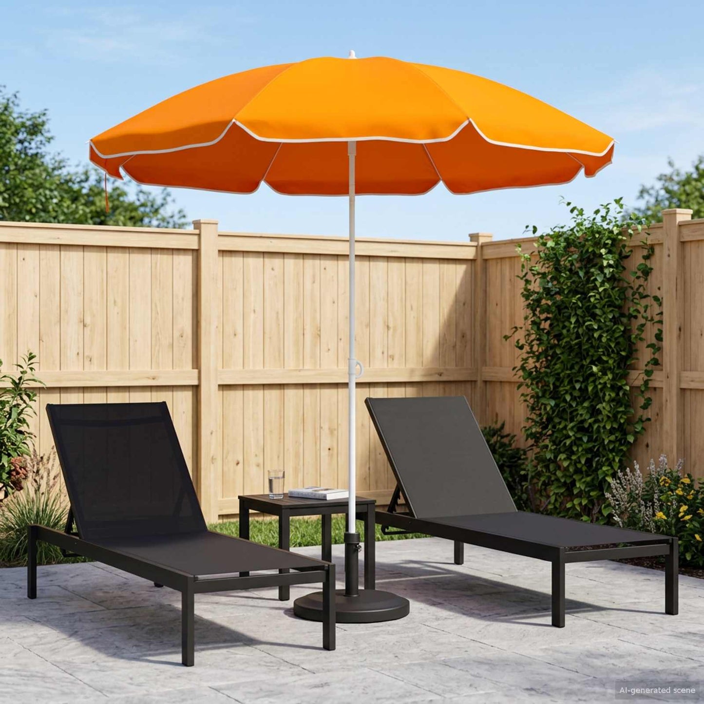 vidaXL Ομπρέλα Κήπου 240 cm 170T πολυεστέρας Πορτοκαλί