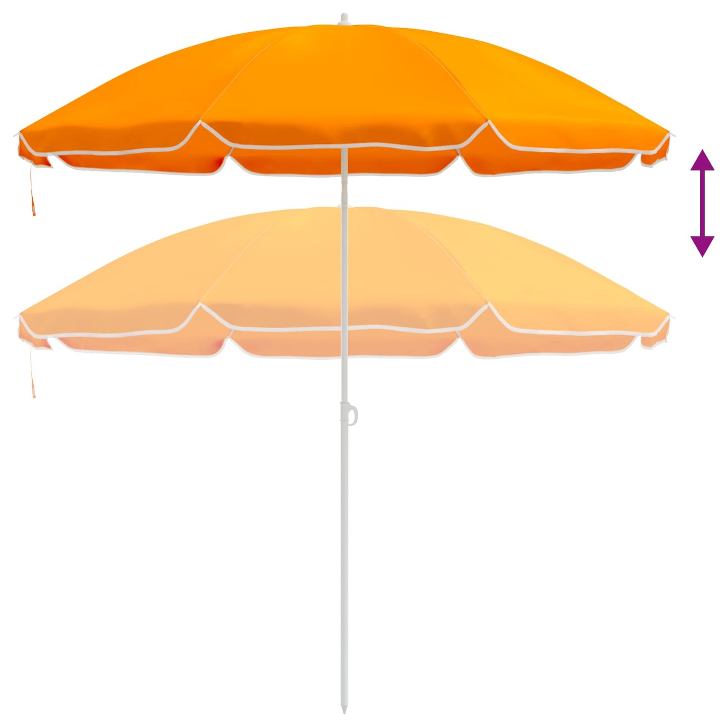 vidaXL Ομπρέλα Κήπου 240 cm 170T πολυεστέρας Πορτοκαλί