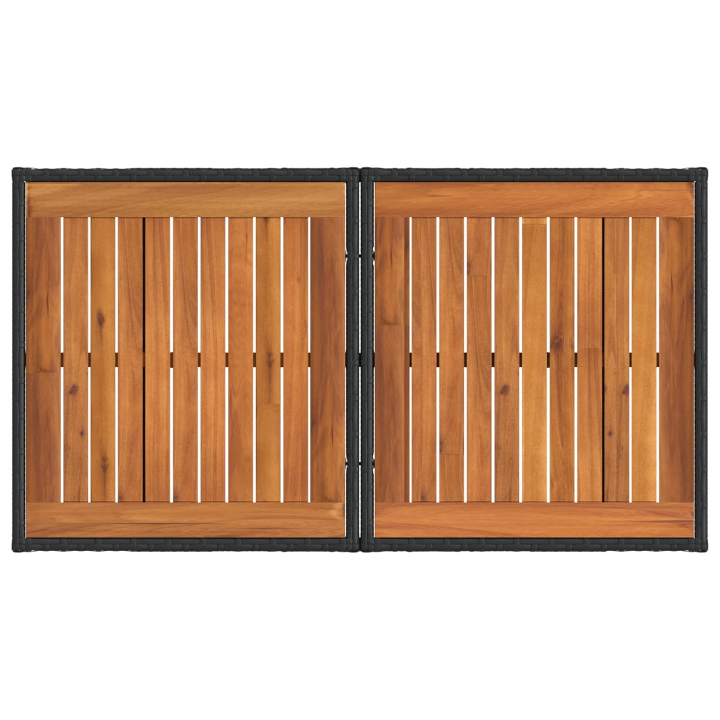 vidaXL Τραπέζι κήπου με ανασηκωμένη επιφάνεια Μαύρο και φυσικό