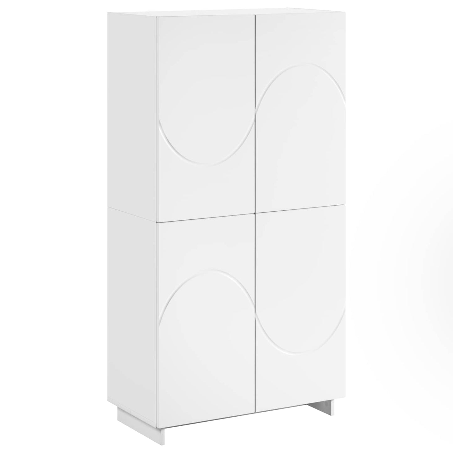 vidaXL Ψηλός μπουφές Λευκό 79 x 41 x 151 cm Επεξεργασμένο Ξύλο