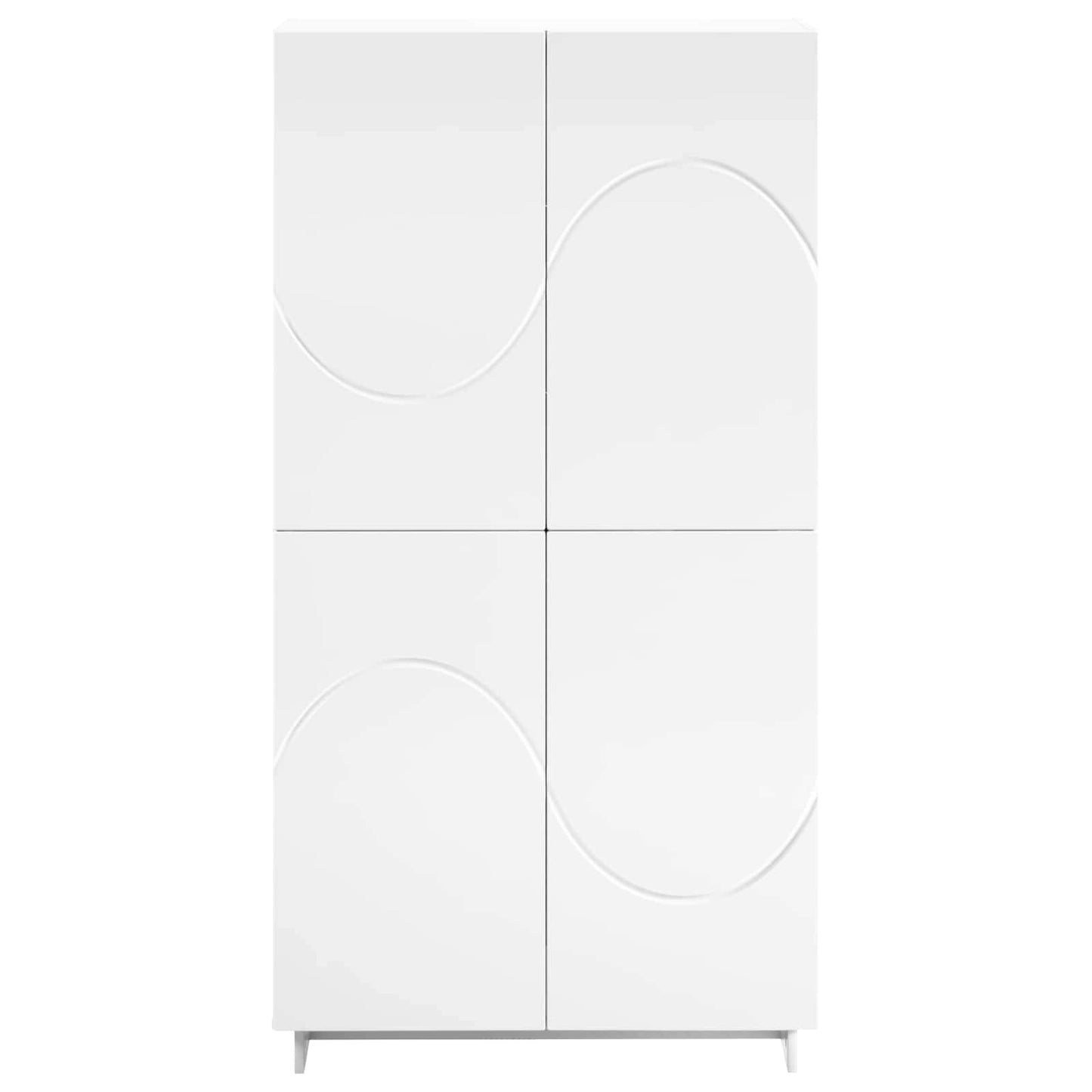 vidaXL Ψηλός μπουφές Λευκό 79 x 41 x 151 cm Επεξεργασμένο Ξύλο