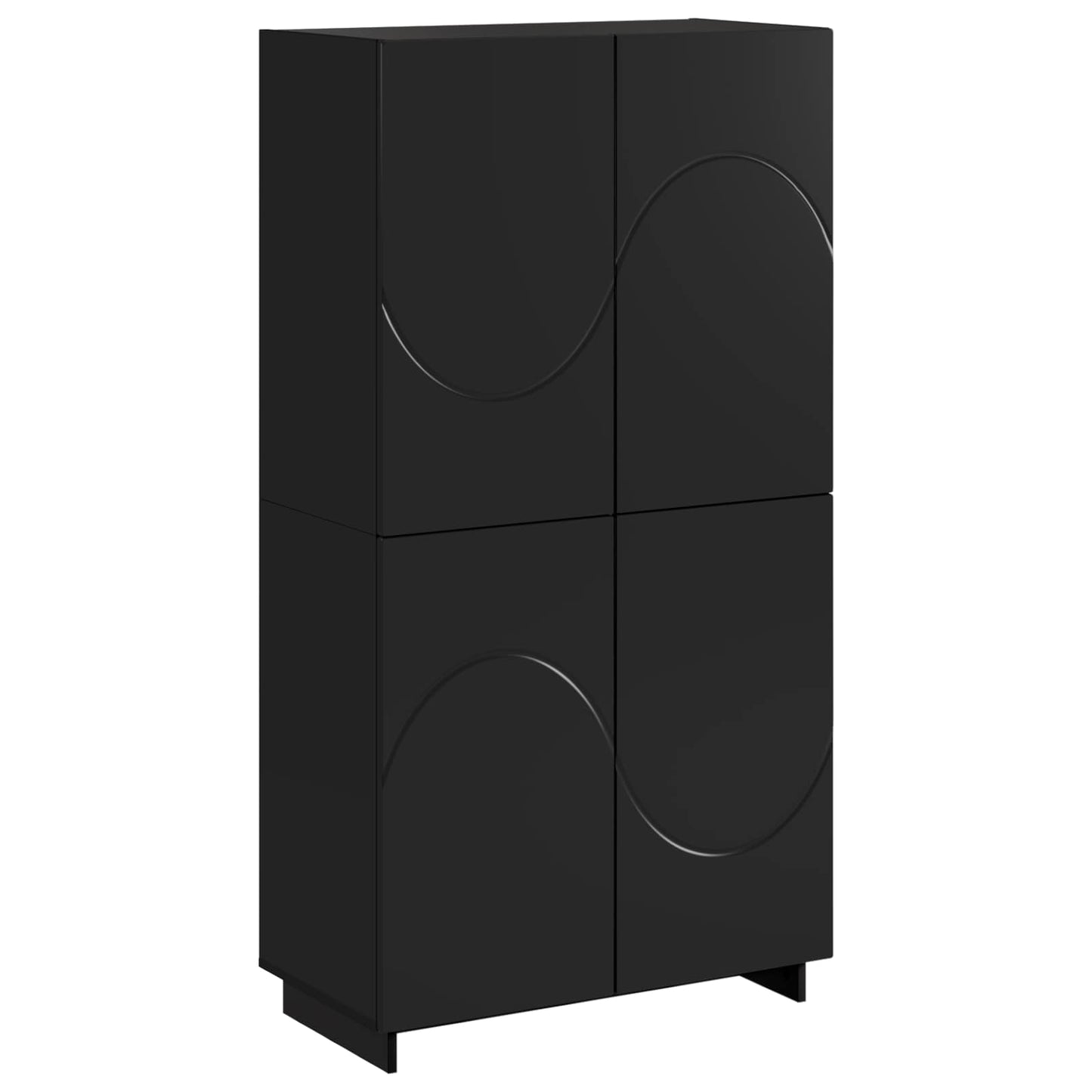 vidaXL Ψηλός μπουφές Μαύρο 79 x 41 x 151 cm Επεξεργασμένο Ξύλο