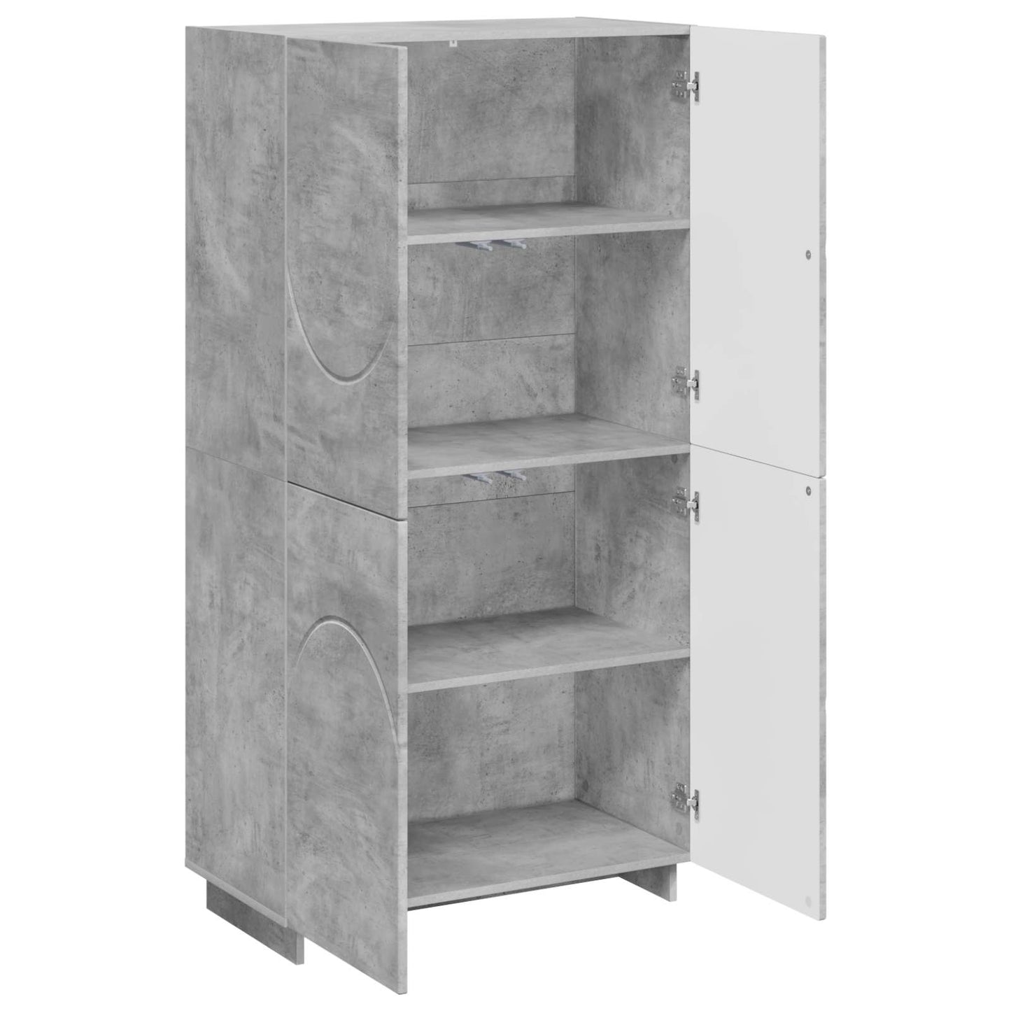 vidaXL Ψηλός μπουφές Γκρι Σκυροδέματος 79 x 41 x 151 cm