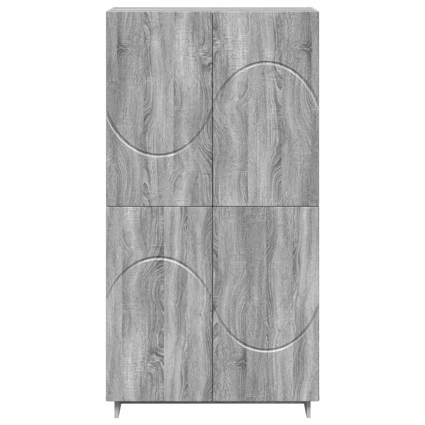 vidaXL Ψηλός μπουφές Γκρι Sonoma 79 x 41 x 151 cm Επεξεργασμένο Ξύλο