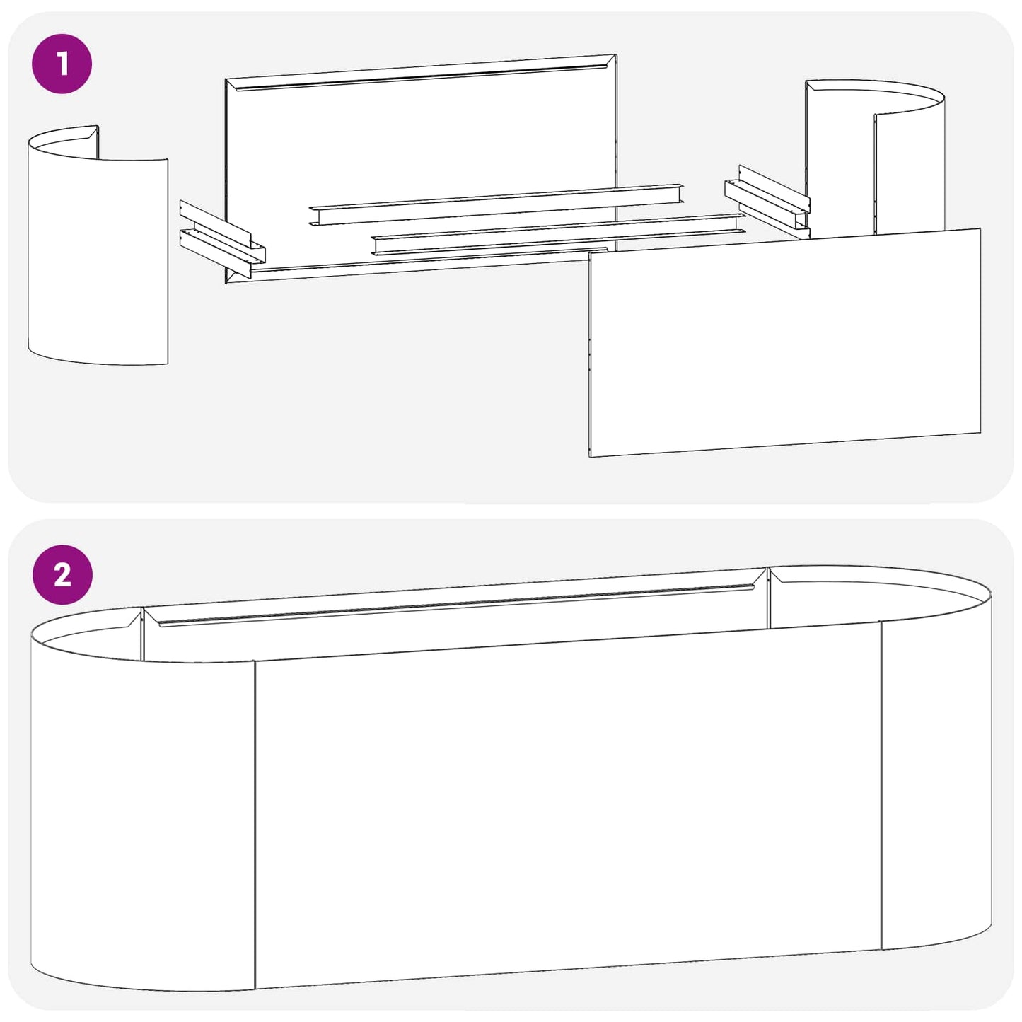 vidaXL Υψωμένο Κρεβάτι Κήπου Μαύρο 120 x 40 x 40 cm Ατσάλι