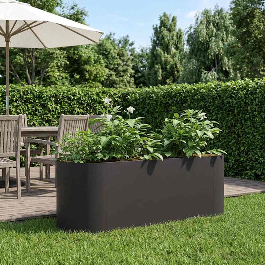 vidaXL Υψωμένο Κρεβάτι Κήπου Μαύρο 120 x 40 x 40 cm Ατσάλι