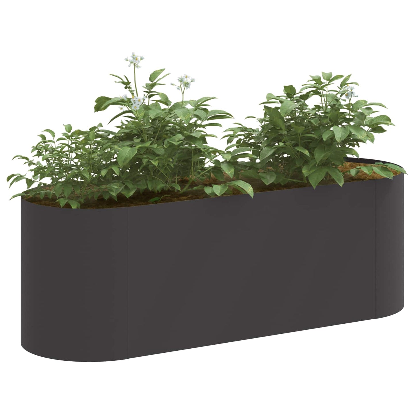 vidaXL Υψωμένο Κρεβάτι Κήπου Μαύρο 120 x 40 x 40 cm Ατσάλι