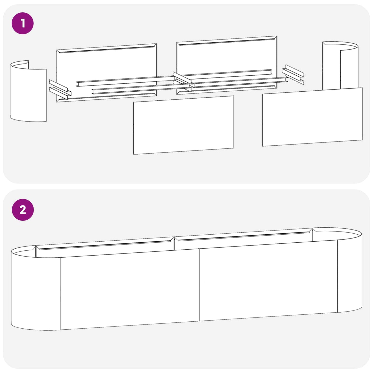 vidaXL Υψωμένο Κρεβάτι Κήπου Μαύρο 200 x 40 x 40 εκ.