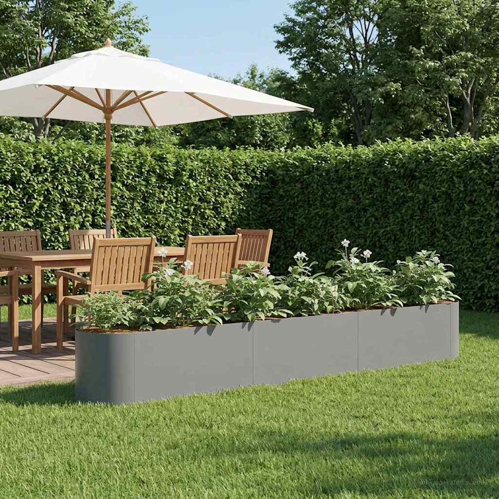 vidaXL Υψωμένο Κρεβάτι Κήπου Ανθρακί 280 x 40 x 40 εκ.