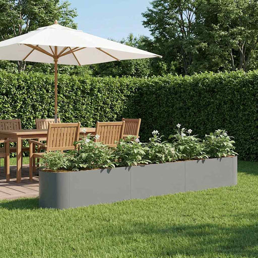 vidaXL Υψωμένο Κρεβάτι Κήπου Ανθρακί 280 x 40 x 40 εκ.
