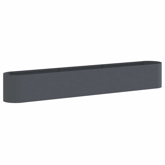 vidaXL Υψωμένο Κρεβάτι Κήπου Ανθρακί 280 x 40 x 40 εκ.