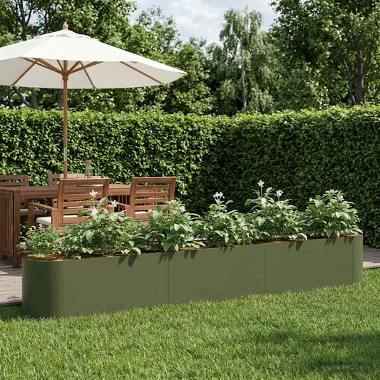 vidaXL Υψωμένο Κρεβάτι Κήπου Λαδί 280 x 40 x 40 εκ.