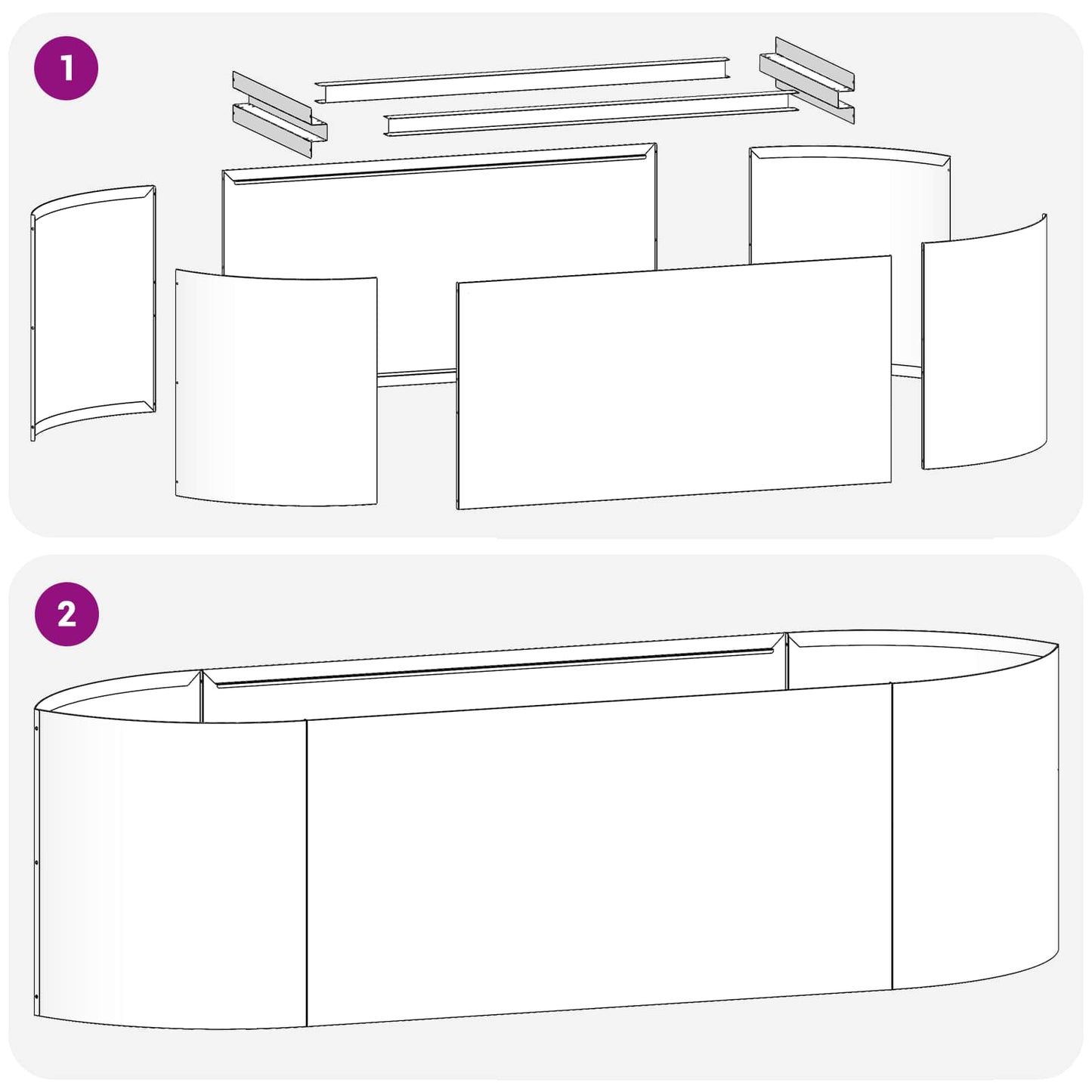 vidaXL Υψωμένο Κρεβάτι Κήπου Μαύρο 140 x 40 x 40 εκ Ατσάλι
