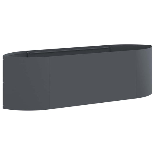 vidaXL Υψωμένο Κρεβάτι Κήπου Ανθρακί 140 x 40 x 40 εκ Ατσάλι