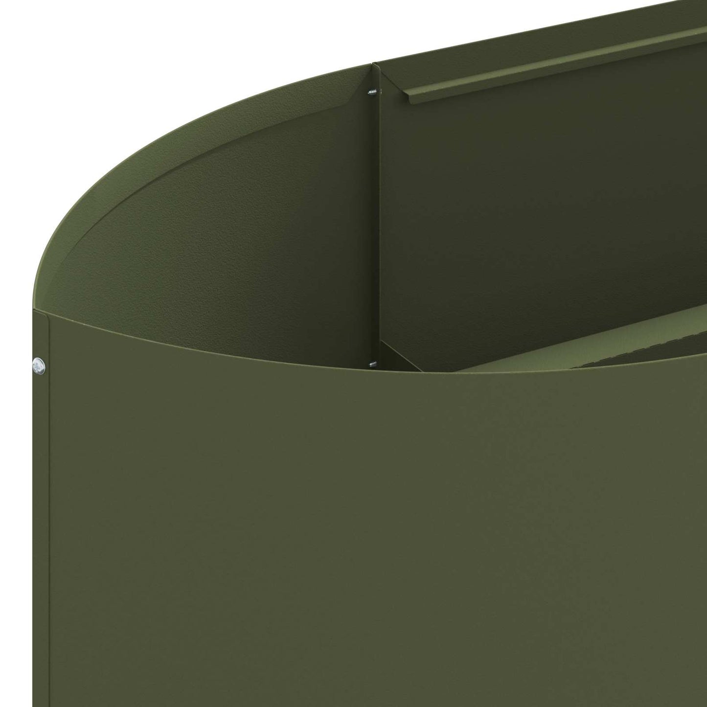 vidaXL Υψωμένο Κρεβάτι Κήπου Λαδί 140 x 40 x 40 εκ Ατσάλι