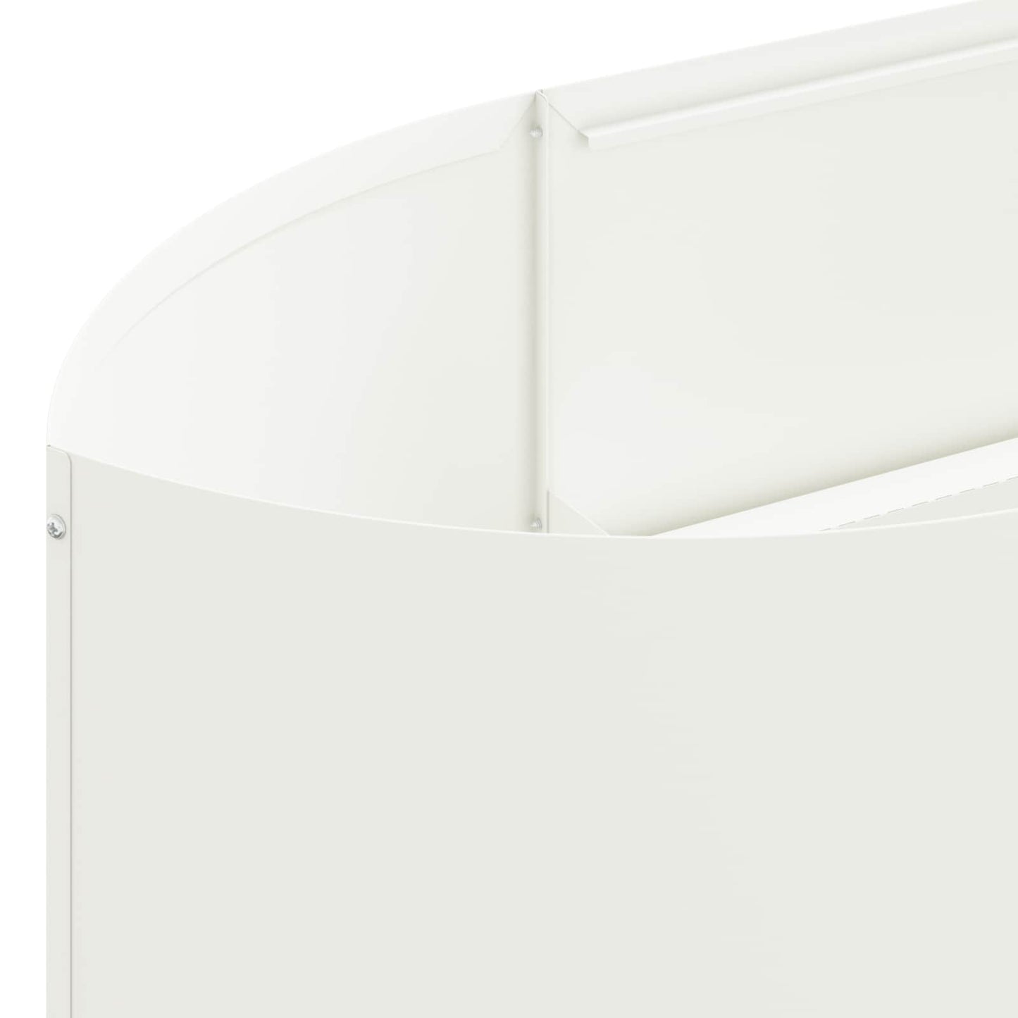 vidaXL Υψωμένο Κρεβάτι Κήπου Λευκό 220 x 40 x 40 εκ Ατσάλι