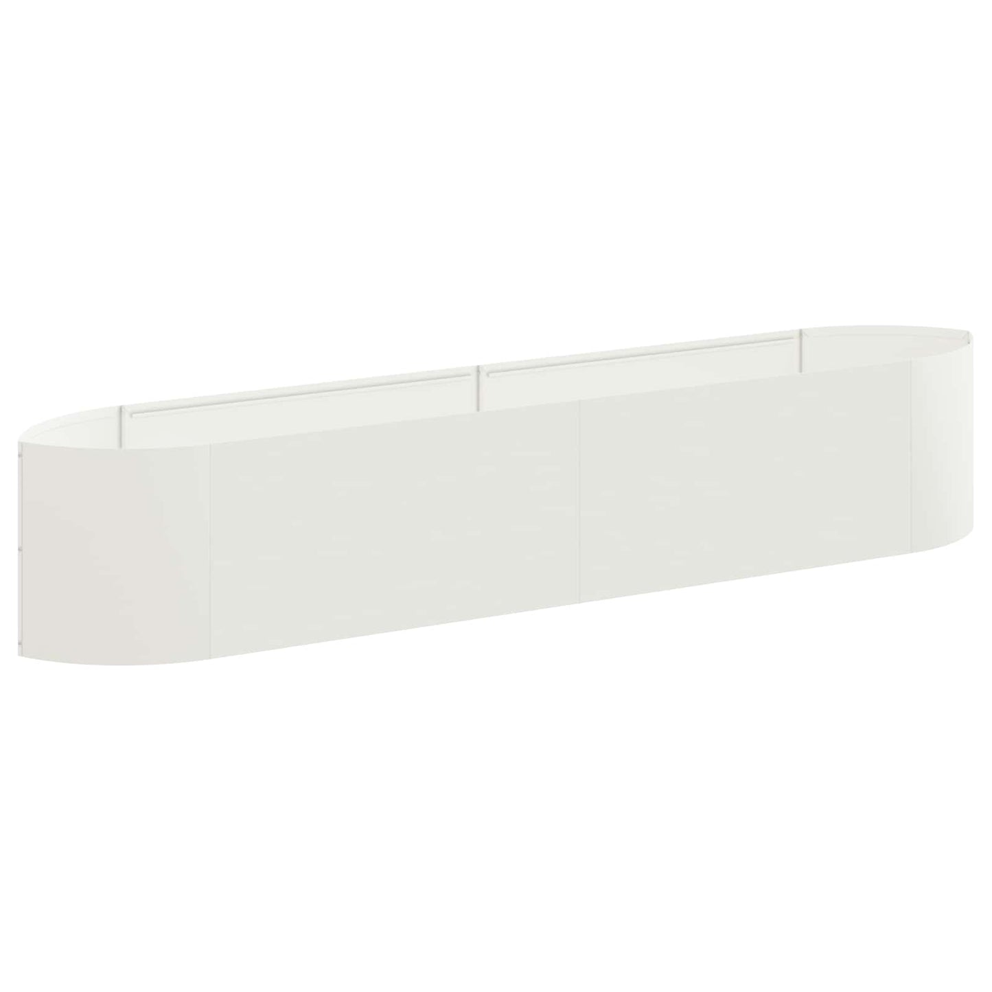 vidaXL Υψωμένο Κρεβάτι Κήπου Λευκό 220 x 40 x 40 εκ Ατσάλι