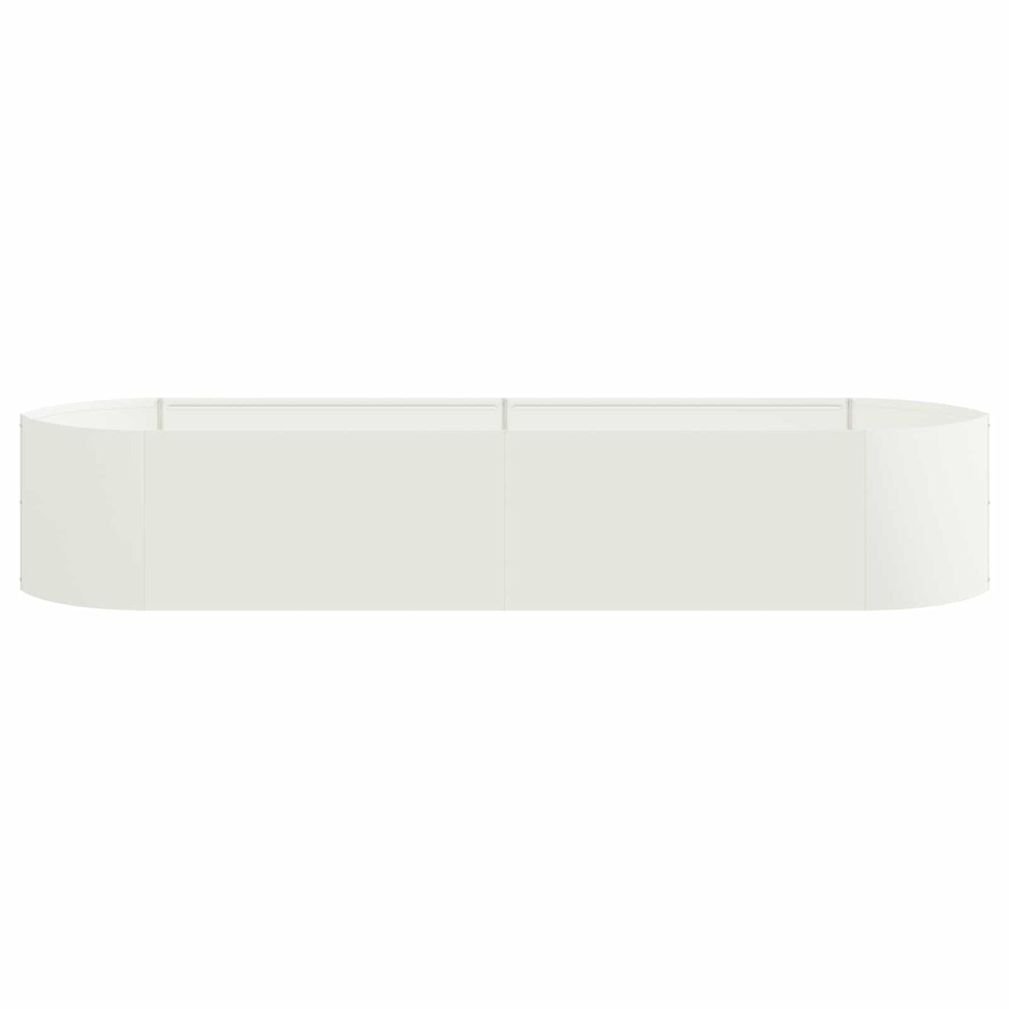 vidaXL Υψωμένο Κρεβάτι Κήπου Λευκό 220 x 40 x 40 εκ Ατσάλι