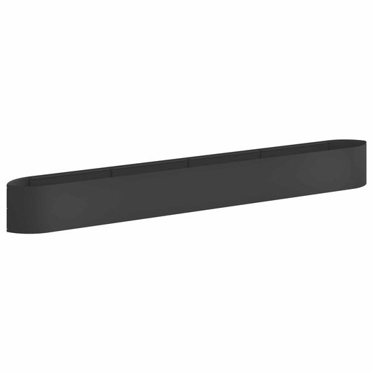 vidaXL Υψωμένο Κρεβάτι Κήπου Μαύρο 380 x 40 x 40 εκ Ατσάλι