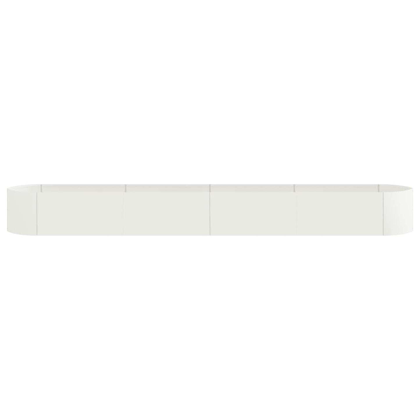 vidaXL Υψωμένο Κρεβάτι Κήπου Λευκό 380 x 40 x 40 εκ Ατσάλι