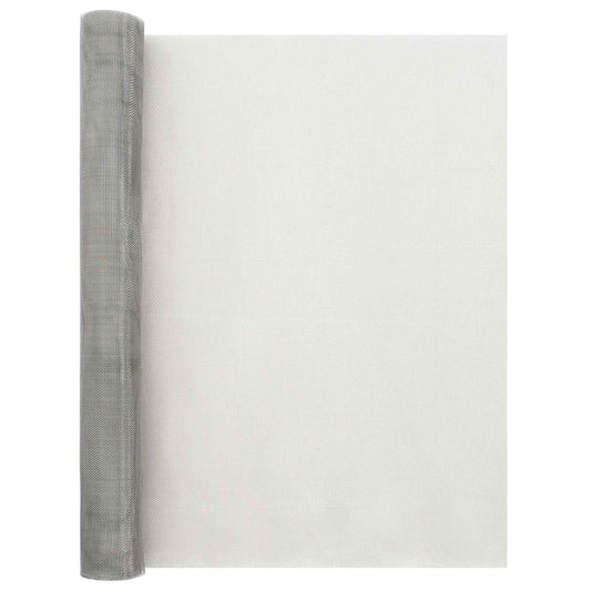 vidaXL Πλέγμα Οθόνης 60 x 500 cm 20 Mesh Ανοξείδωτο Ατσάλι 201 Ασημί