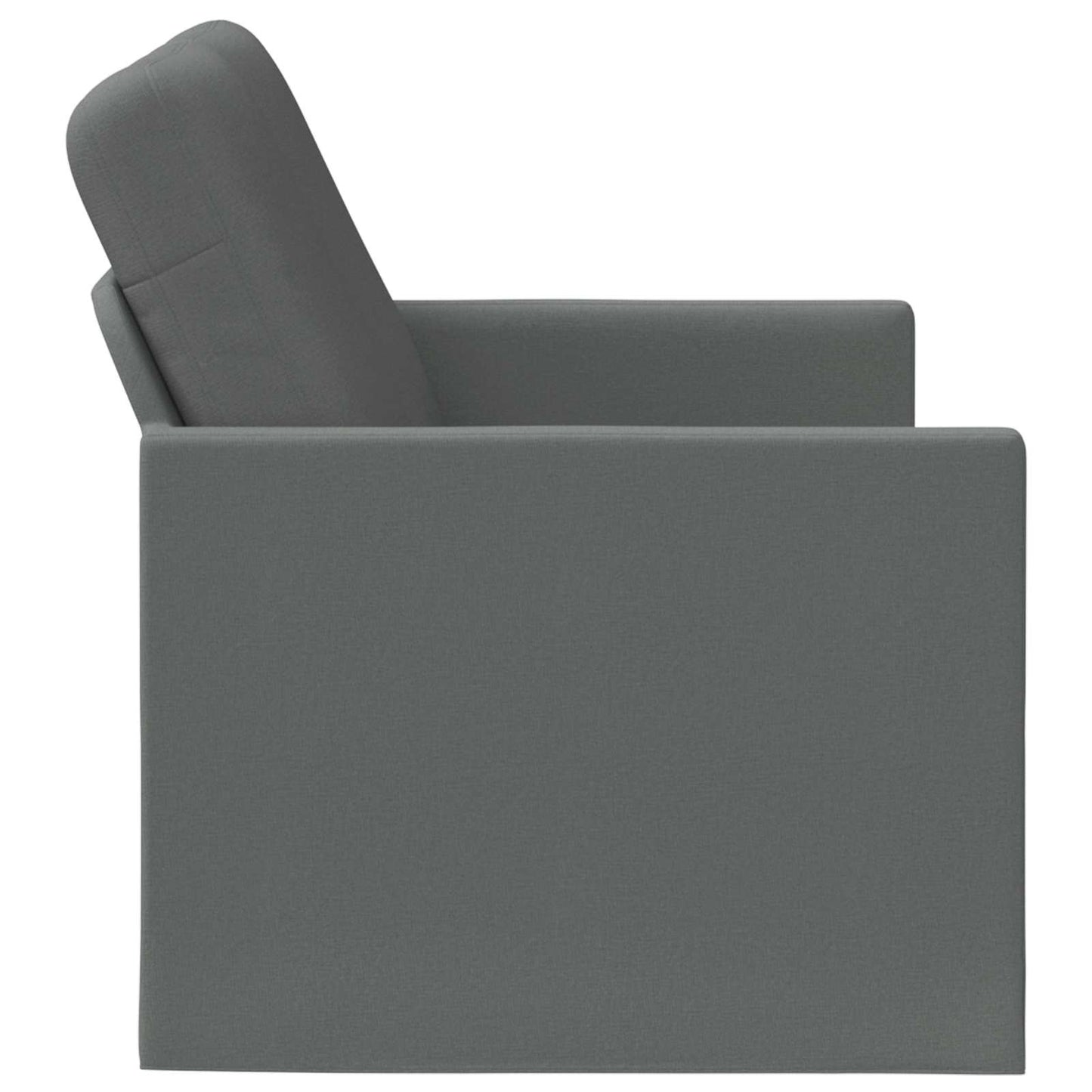 vidaXL Καναπές 2 ατόμων Σκούρο Γκρι 130 x 81 x 82 εκ. Ύφασμα