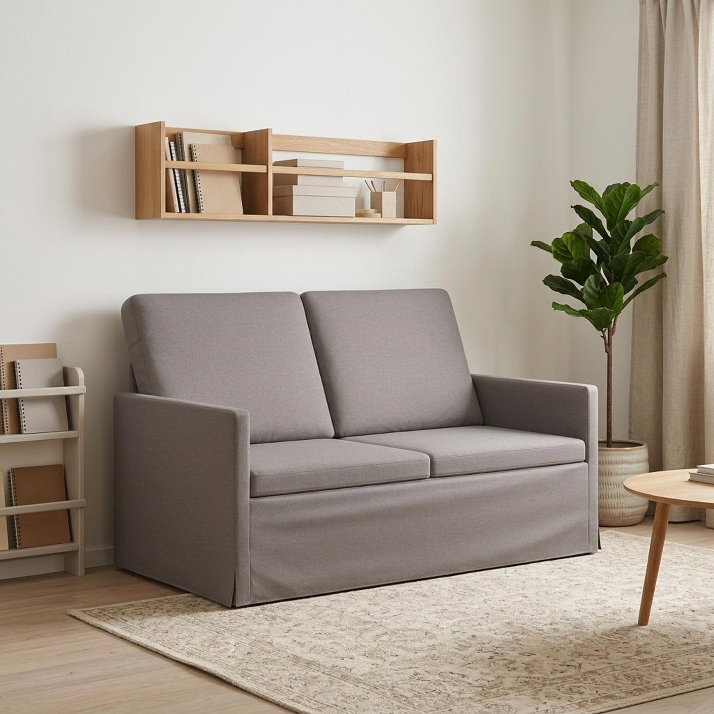 vidaXL Καναπές 2 ατόμων Taupe 130 x 81 x 82 εκ. Ύφασμα