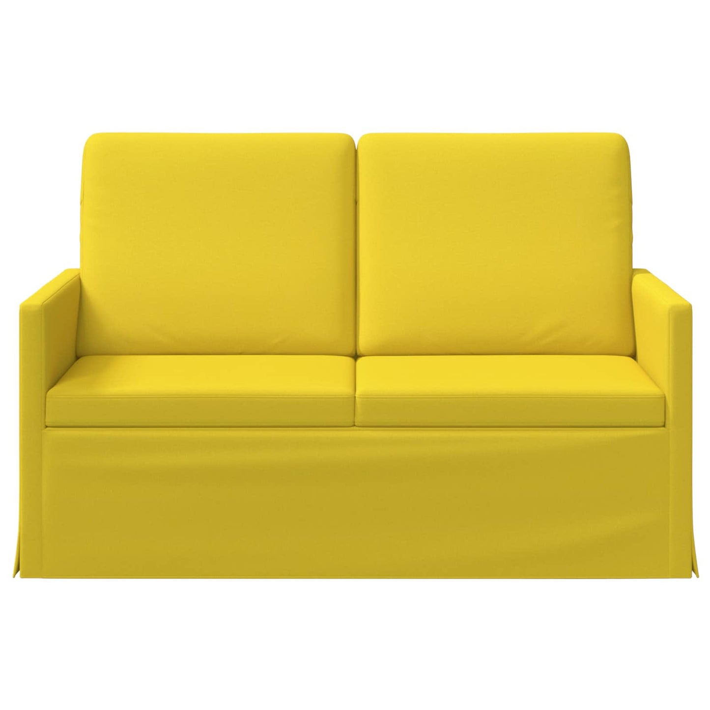 vidaXL Καναπές 2 ατόμων Απαλό Κίτρινο 130 x 81 x 82 εκ. Ύφασμα