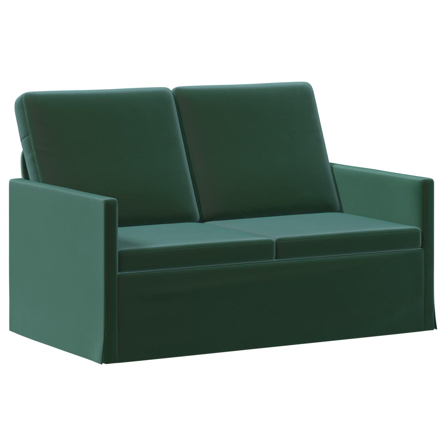 vidaXL Καναπές 2 ατόμων Σκούρο Πράσινο 130 x 81 x 82 εκ. Βελούδο