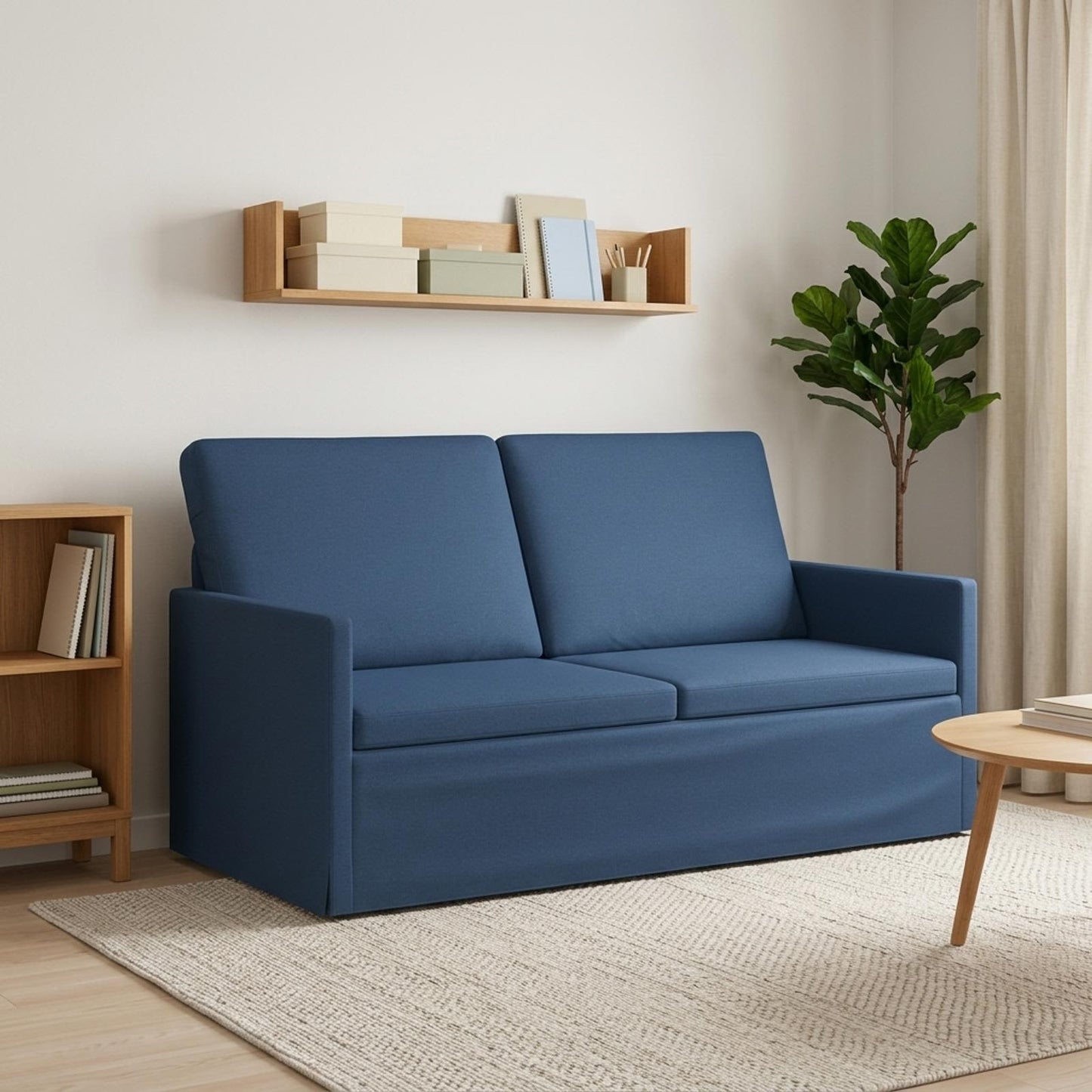 vidaXL Καναπές 2 ατόμων Μπλε 150 x 81 x 82 εκ. Ύφασμα