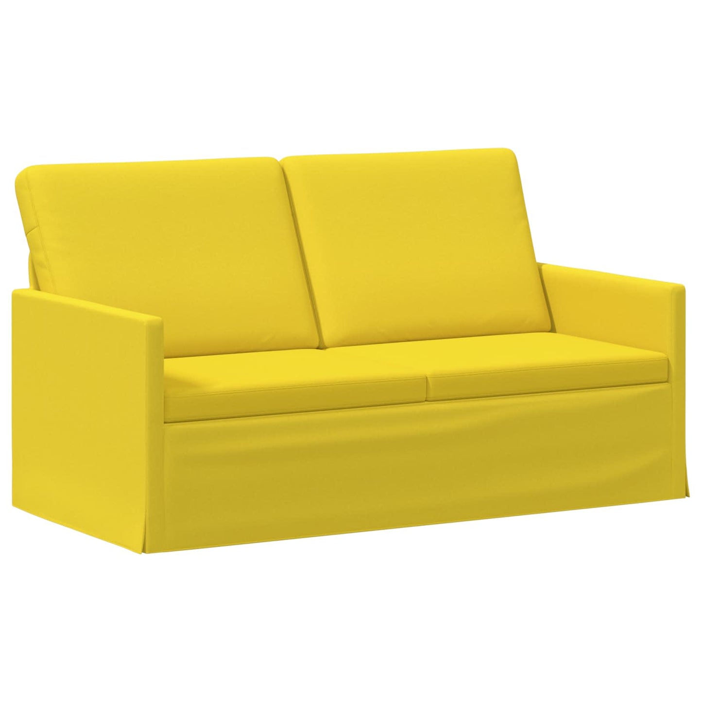 vidaXL Καναπές 2 ατόμων Απαλό Κίτρινο 150 x 81 x 82 εκ. Ύφασμα