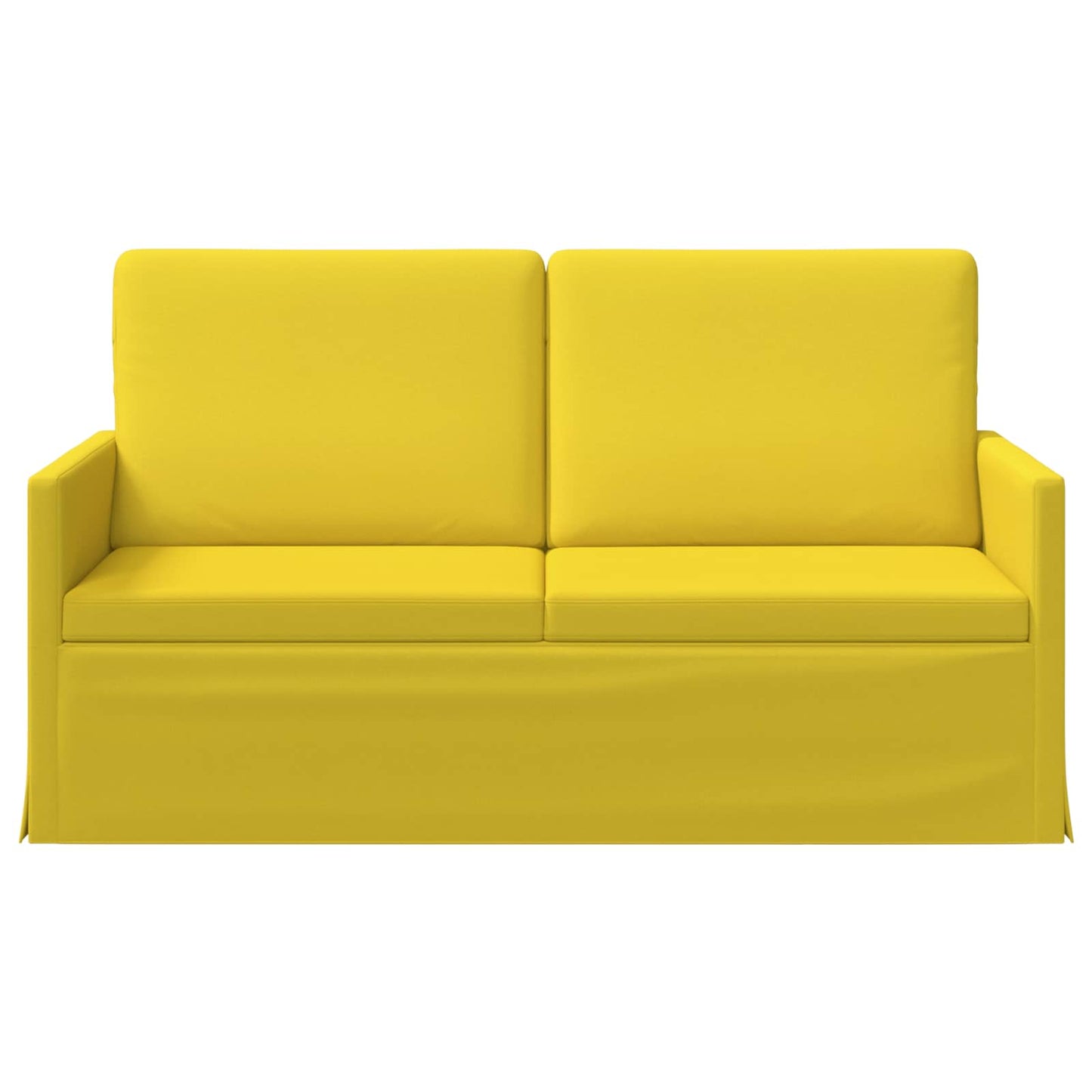 vidaXL Καναπές 2 ατόμων Απαλό Κίτρινο 150 x 81 x 82 εκ. Ύφασμα