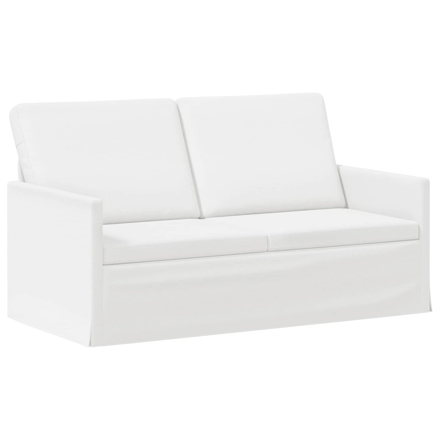 vidaXL Καναπές 2 ατόμων Λευκό 150 x 81 x 82 εκ. Ύφασμα