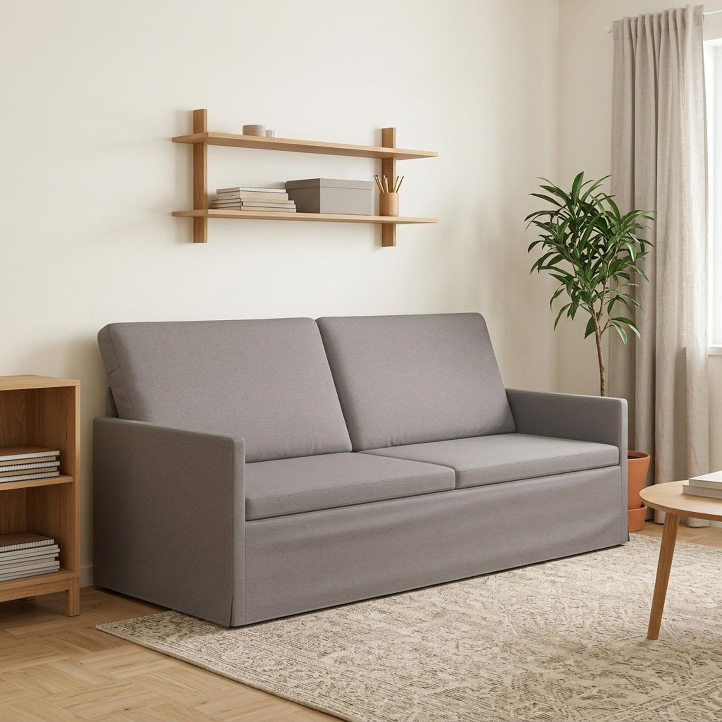 vidaXL Καθιστικό 3 ατόμων Taupe 190 x 81 x 82 εκ. Ύφασμα
