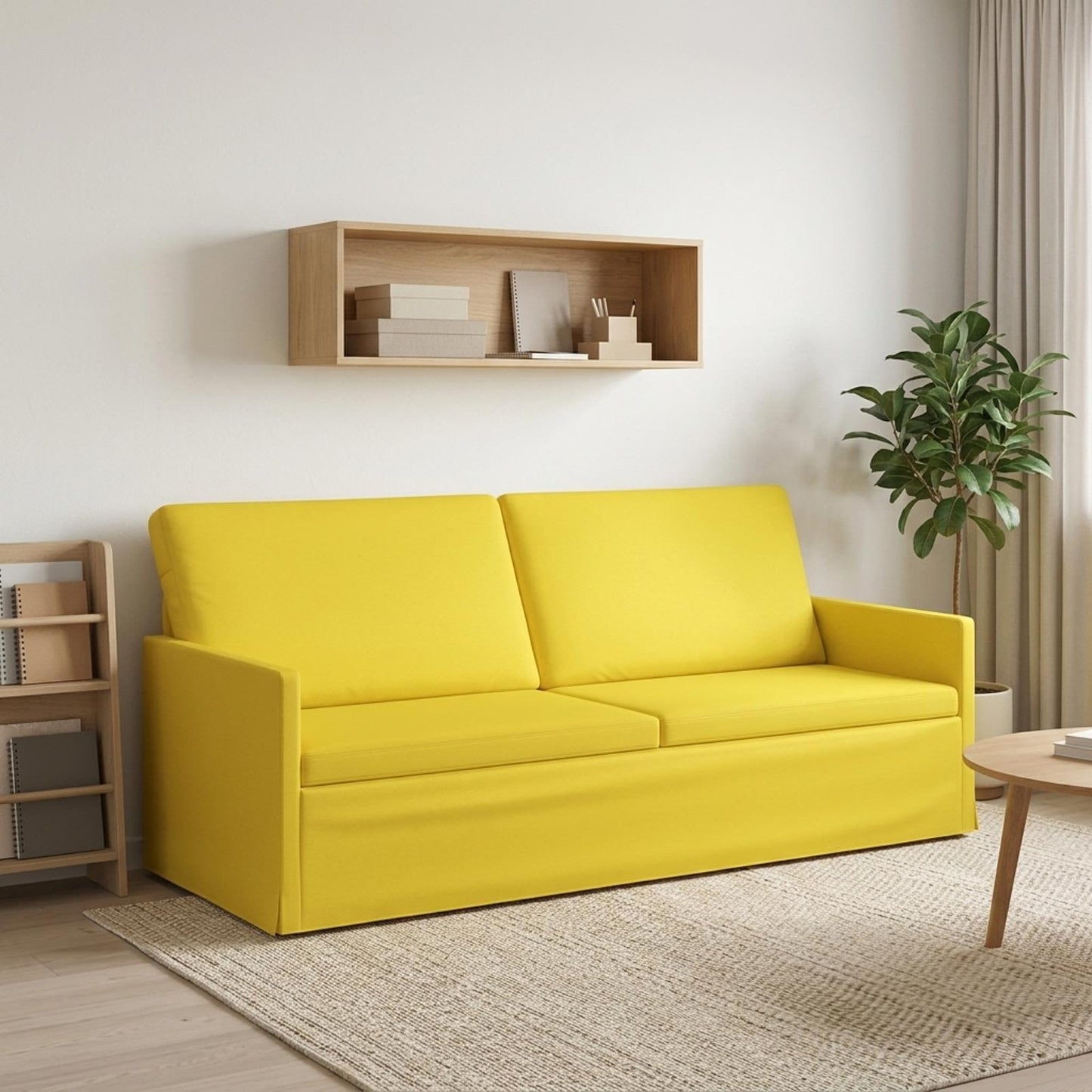 vidaXL Καθιστικό 3 ατόμων Απαλό Κίτρινο 190 x 81 x 82 εκ. Ύφασμα