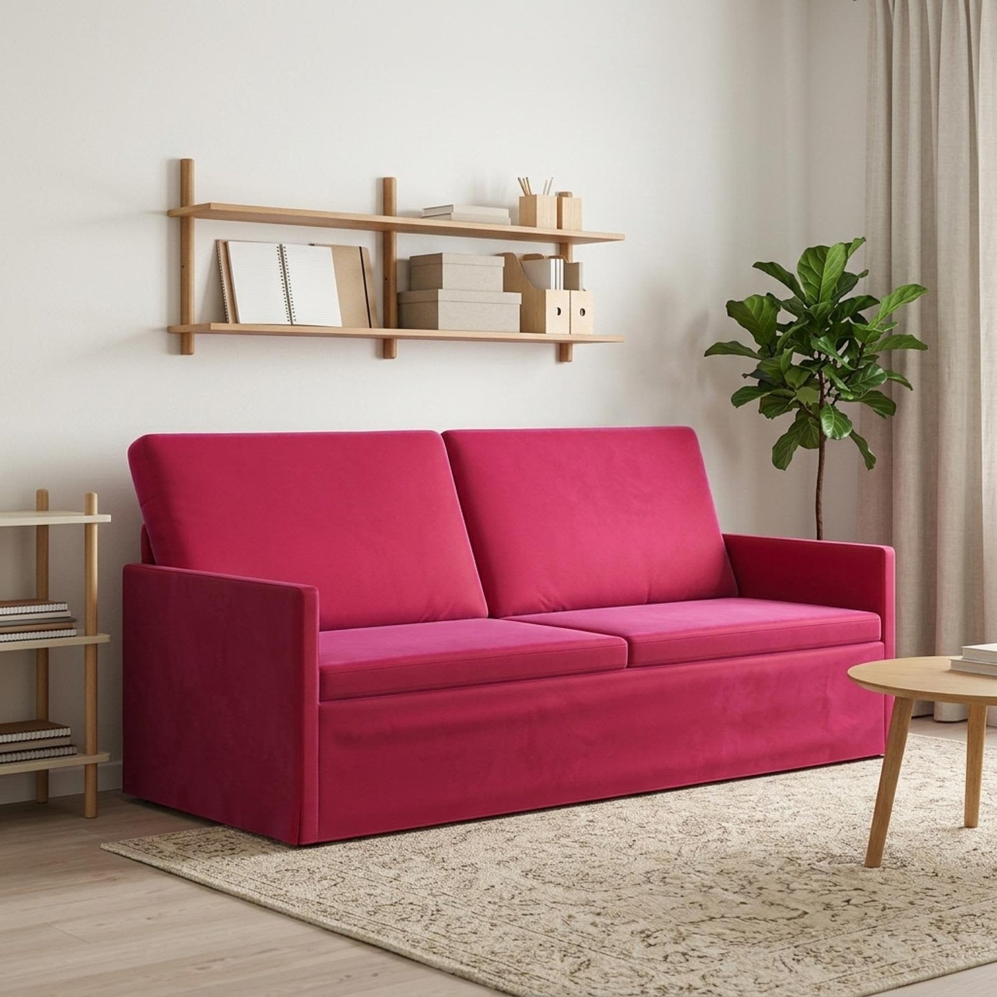 vidaXL Καθιστικό 3 ατόμων Κόκκινο 190 x 81 x 82 εκ. Βελούδο