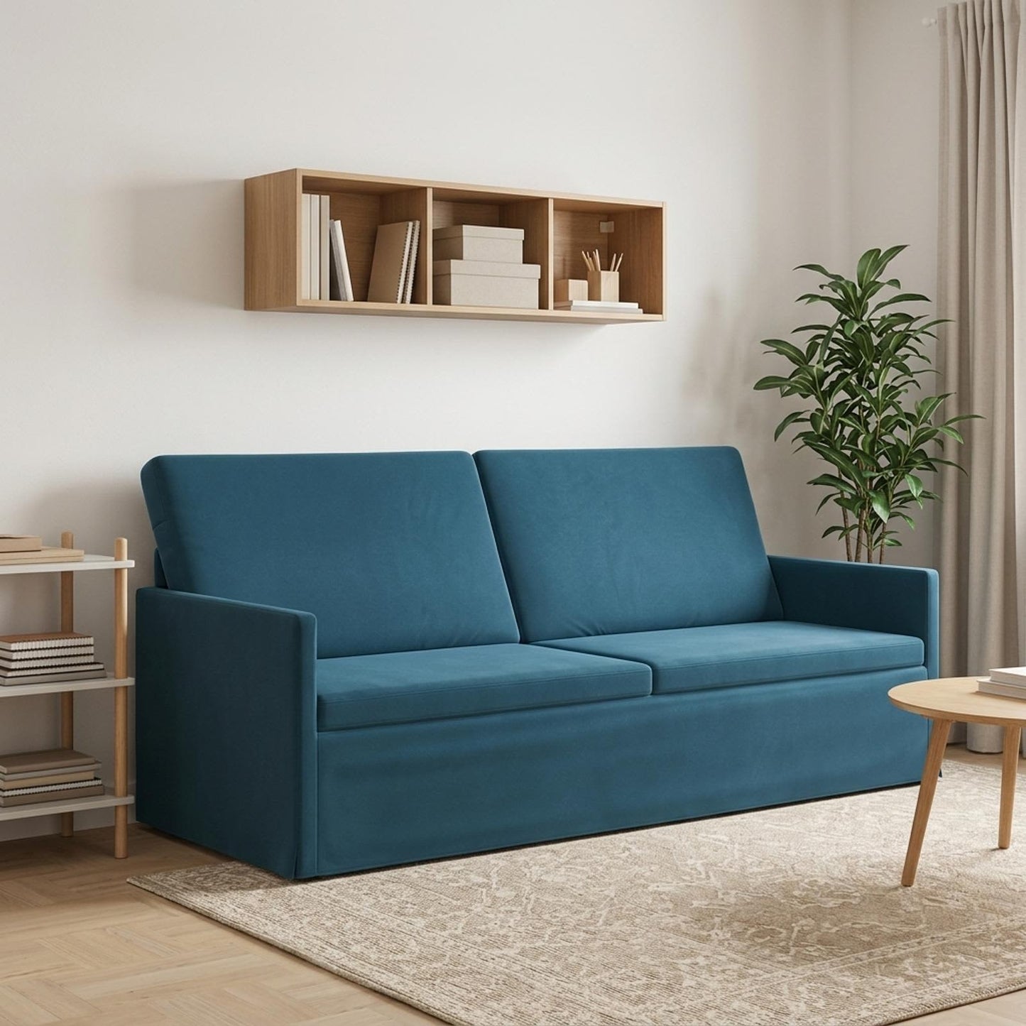 vidaXL Καθιστικό 3 ατόμων Μπλε 190 x 81 x 82 εκ. Βελούδο